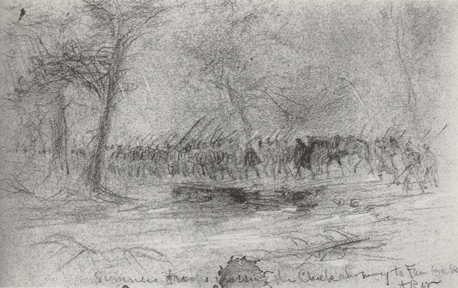 Sumner Crossing Chichahominey,Battle of Seven Pines May 31